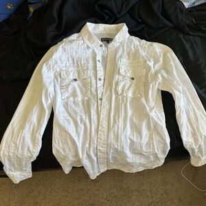 White Button-Up affliction shirt